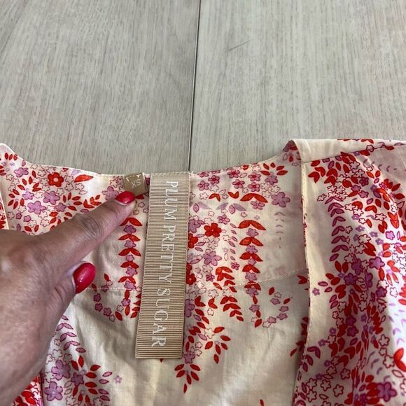 Plum Pretty Sugar XS Floral Paisley Pink Lightweight Cotton Belted Kimono Robe - Picture 4 of 6